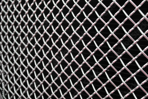 TIGHT CRISS CROSS METAL STAINLESS STEEL grid pattern