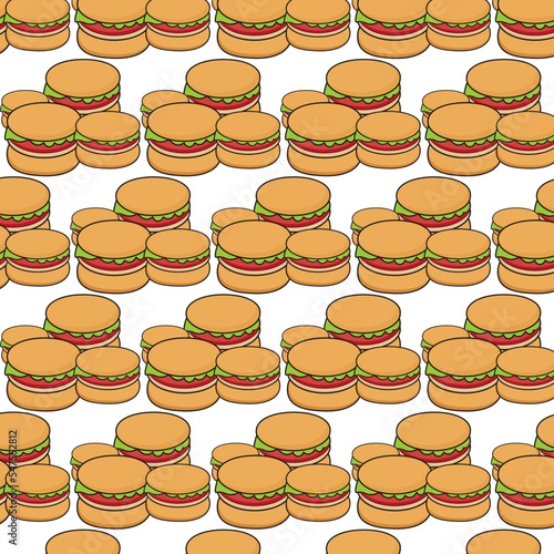most favorite food burger pattern background