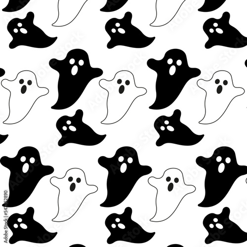 ghost black and white pattern background
