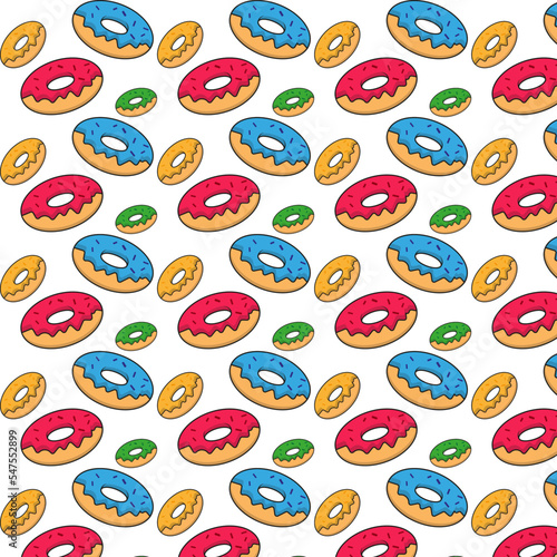 donuts many variants of pattern background flavors