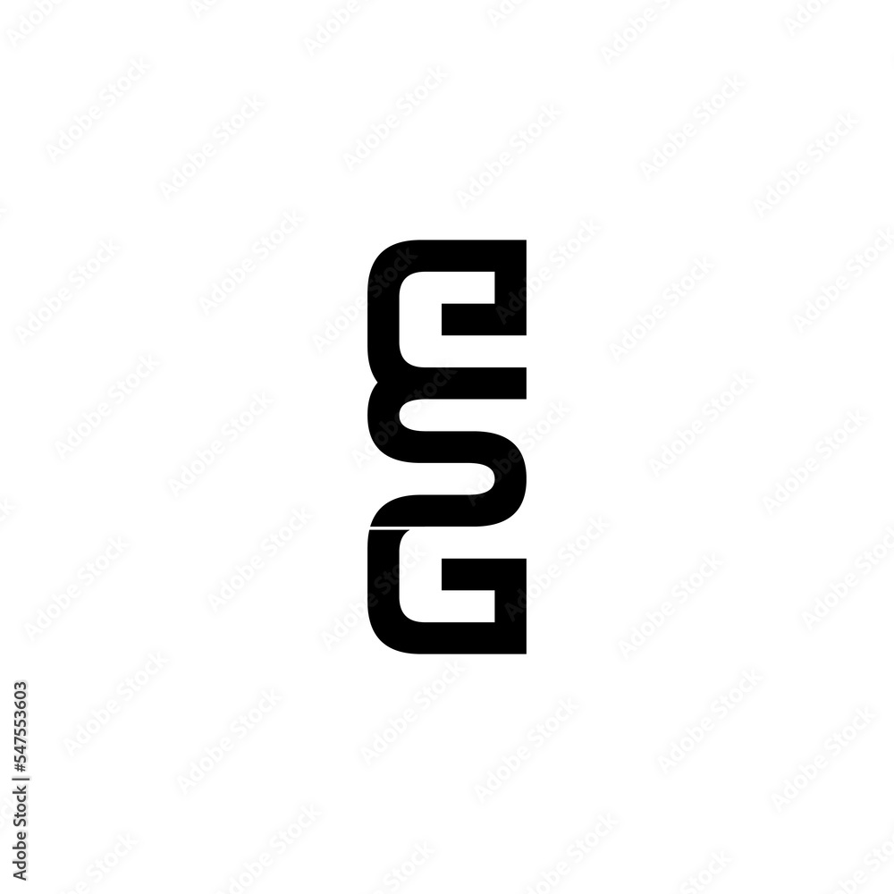 esg letter initial monogram logo design esg letter initial monogram logo design