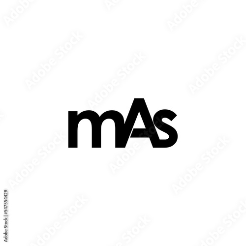 mas letter initial monogram logo design