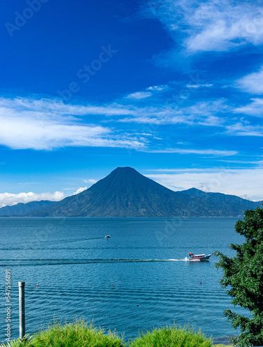 mountain and lake