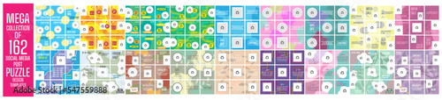 Mega collection of 162 social media post puzzle design template