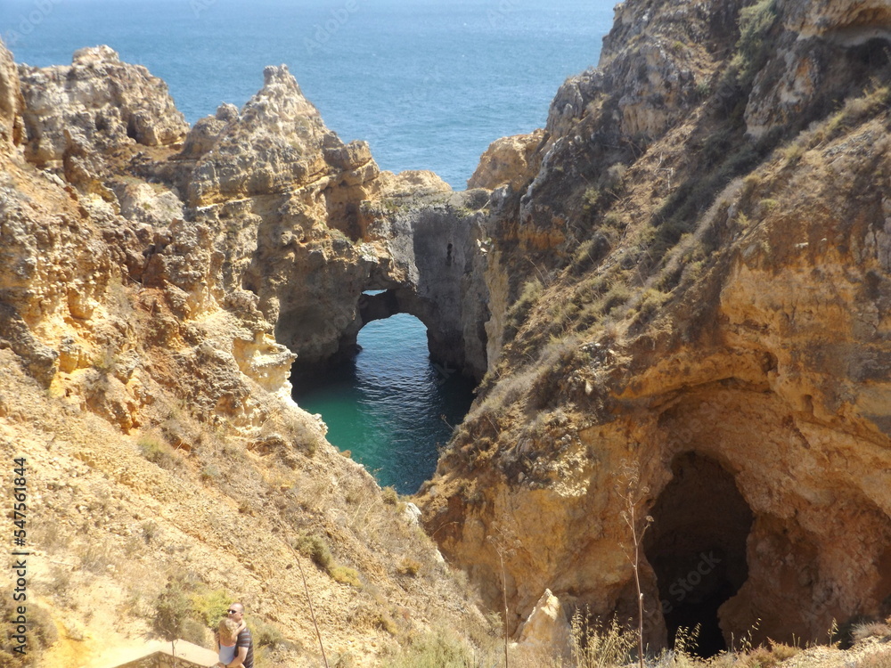 Sea cave and bridge