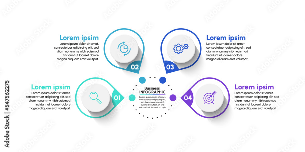 Naklejka premium Business data visualization. timeline infographic icons designed for abstract background template milestone element modern diagram process technology digital marketing data presentation chart Vector
