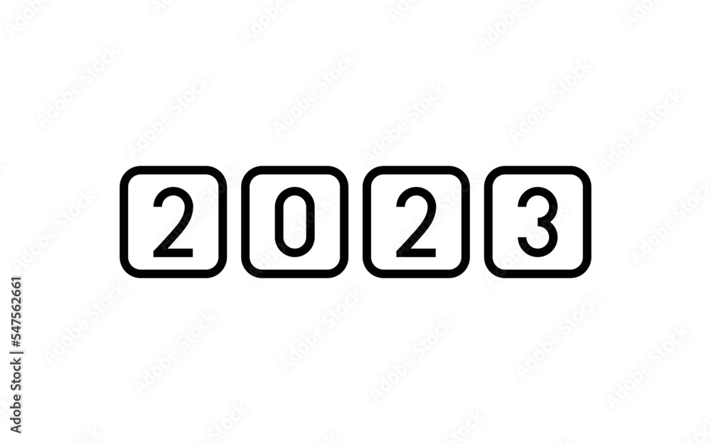 Vector graphic of happy new year 2023 logo design template Vector graphic of happy new year 2023 logo design template