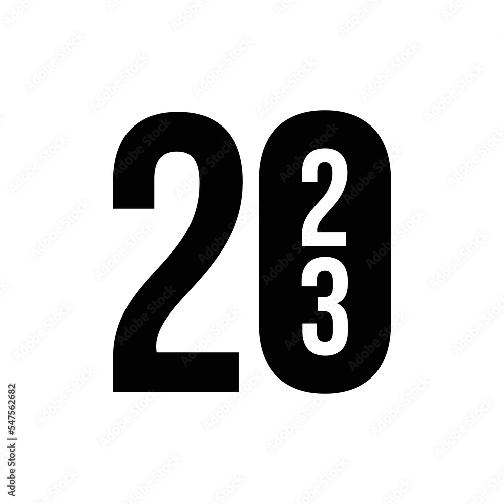 Vector graphic of happy new year 2023 logo design template Vector graphic of happy new year 2023 logo design template
