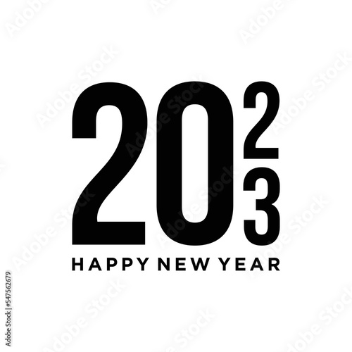 Vector graphic of happy new year 2023 logo design template