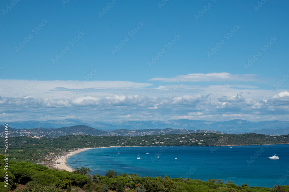 Plage de Pampelonne à Ramatuelle; sur la Côte d'Azur, dans le Var, en France Stockfoto Adobe