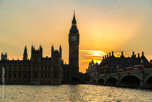 Big Ben, Parliament, Westminster bridge in London