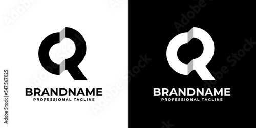 Letter CR or RC Monogram Logo, suitable for any business with CR or RC initials.