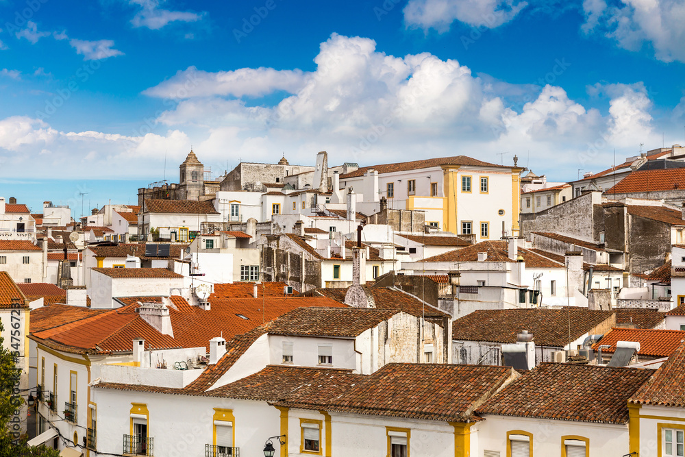 Cityscape of Evora, Portugal