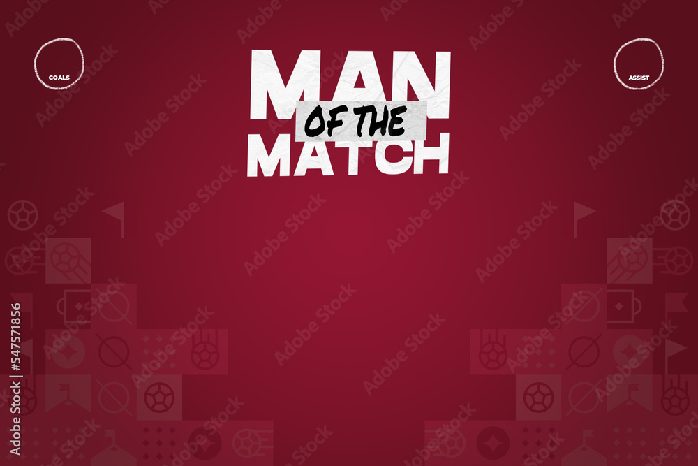 Man of the match horizontal background with place for text Man of the match horizontal background with place for text