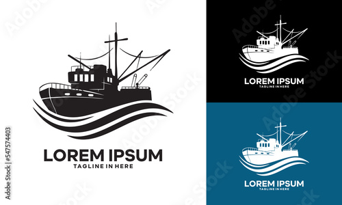 shrimp fishing boat logo