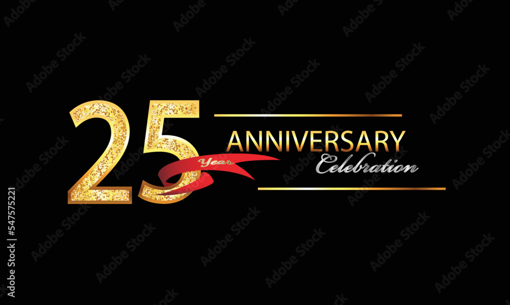 25 Year Anniversary celebration Vector Design. 25th Anniversary ...