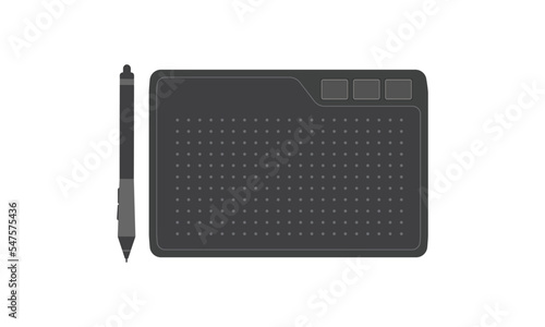Digital Graphics Tablet with pen vector.