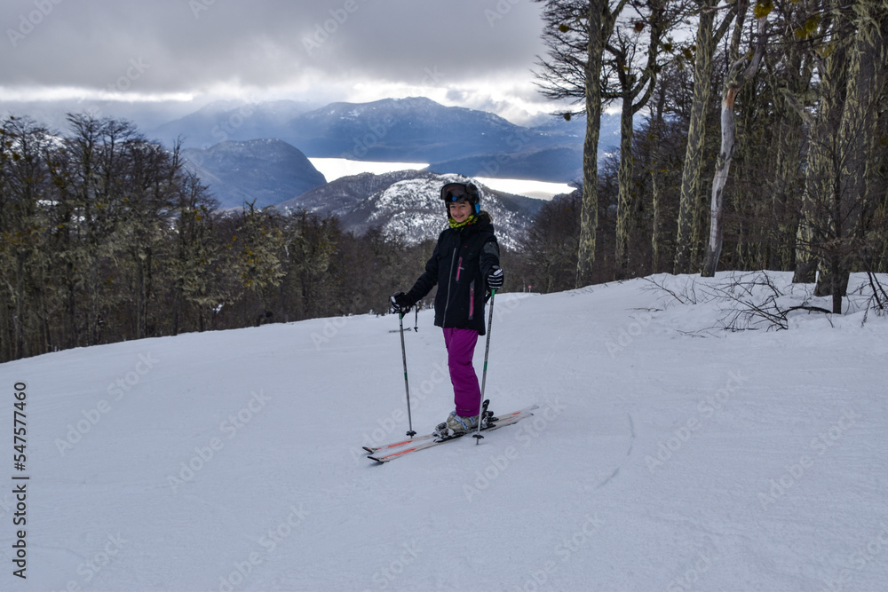 esquiadora Nieve blanca ski invierno