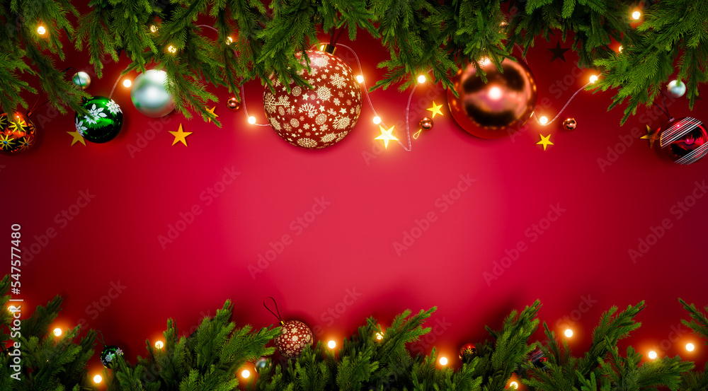 Merry Christmas and happy new year mockup, 3d illustration rendering Merry Christmas and happy new year mockup, 3d illustration rendering