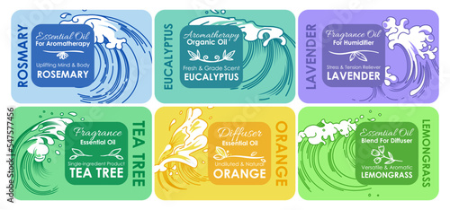 Aromatherapy essential oil package design set