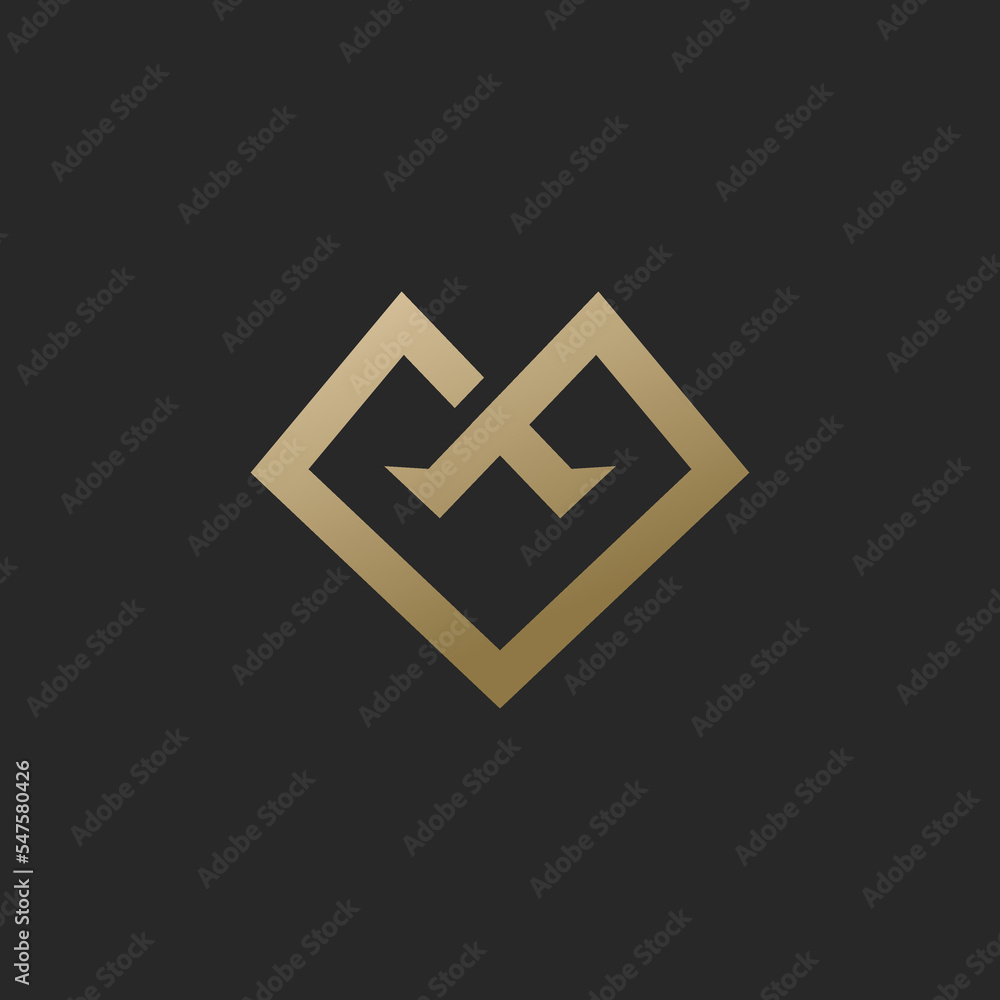 Abstract luxury wolf head logo design Abstract luxury wolf head logo design