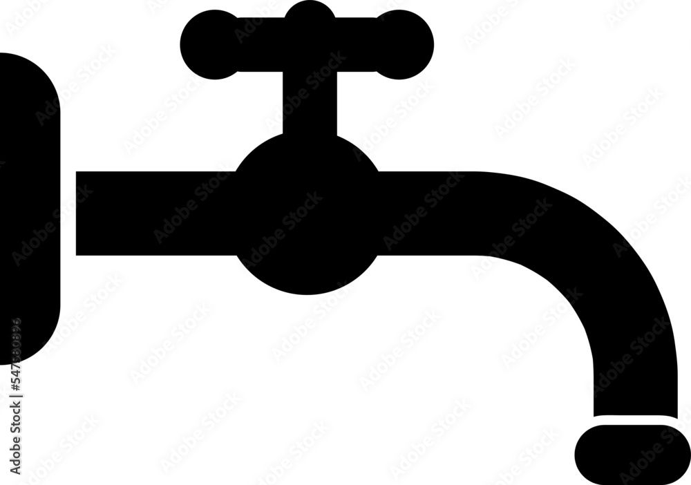 Water tap dripping with water drop icon vector.eps Water tap dripping with water drop icon vector.eps