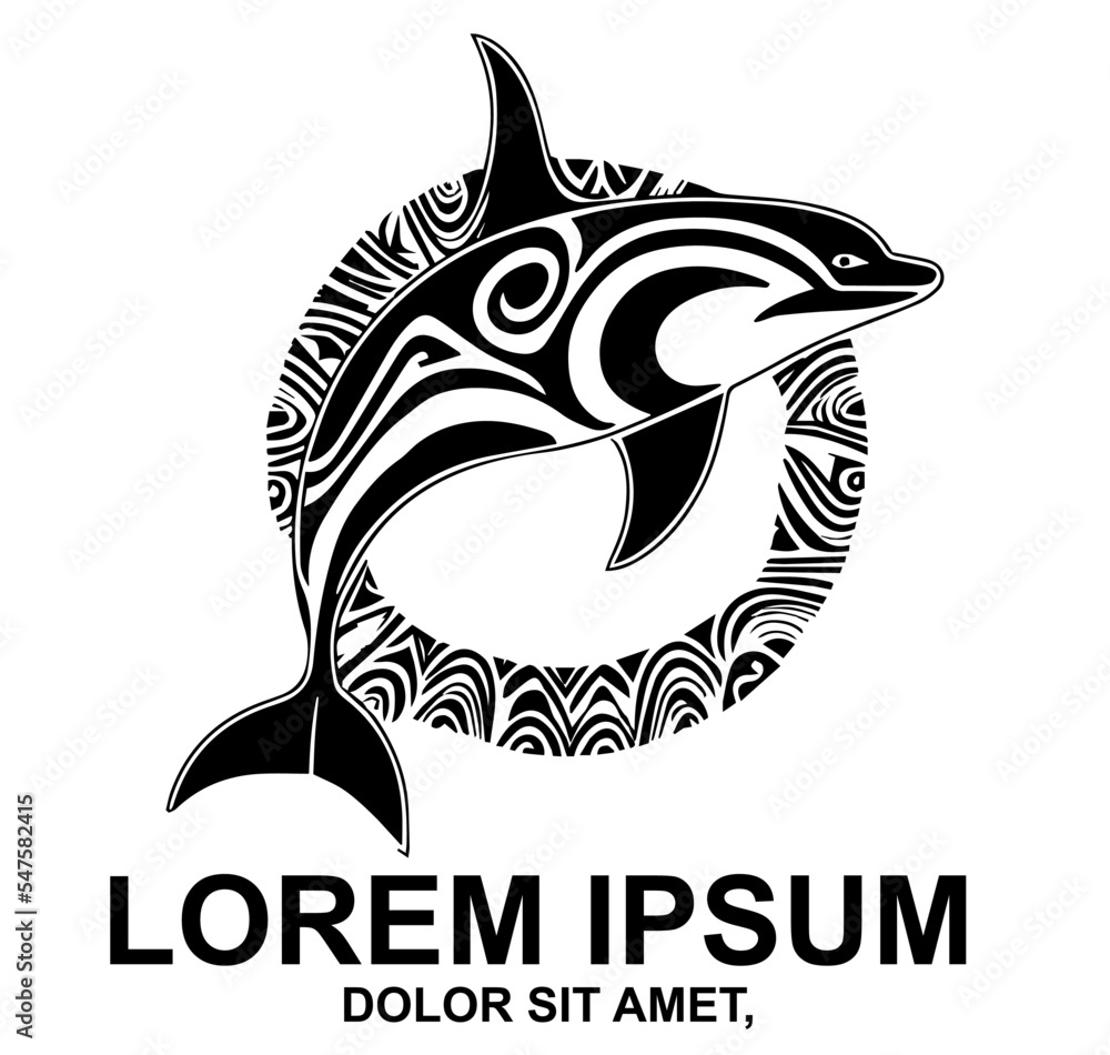 tattoo design dolphin tribal tattoo Polynesian Maori Mayan Inca Aztec ...