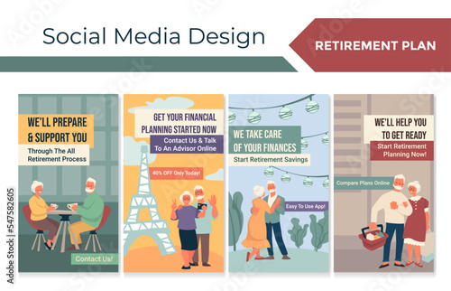 Retirement financial planning at social media set