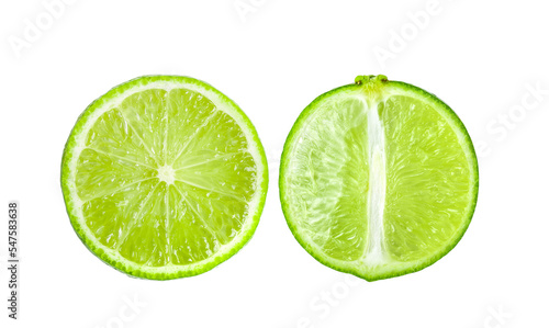 Juicy slice of lime isolated on transparent png