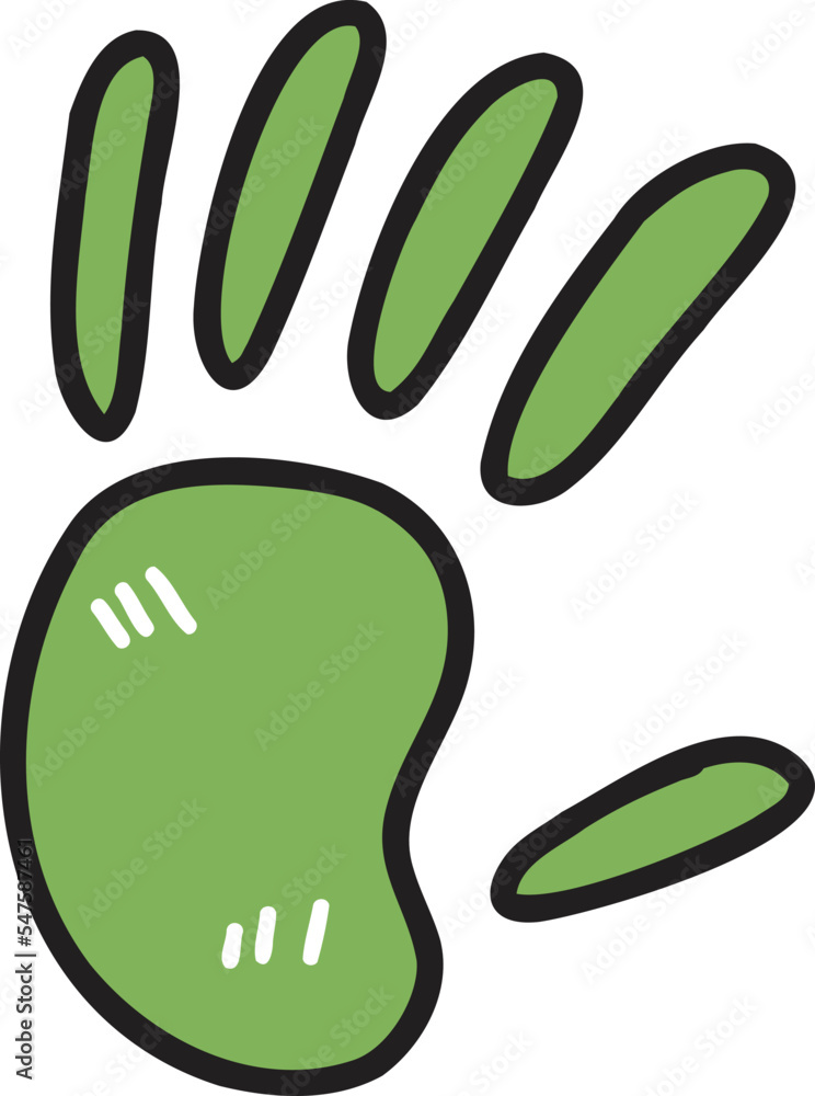 Hand Drawn handprint illustration Hand Drawn handprint illustration