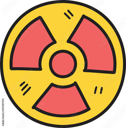 Hand Drawn radiation circle illustration