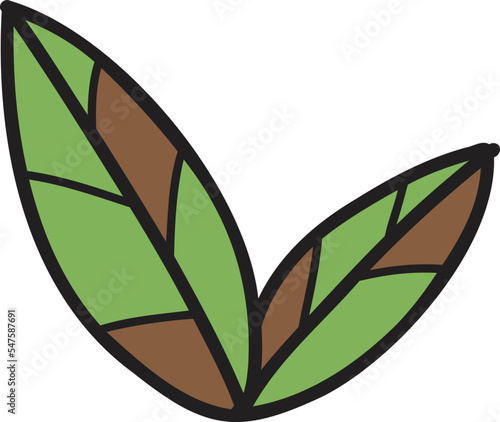 Hand Drawn leaves or twigs illustration