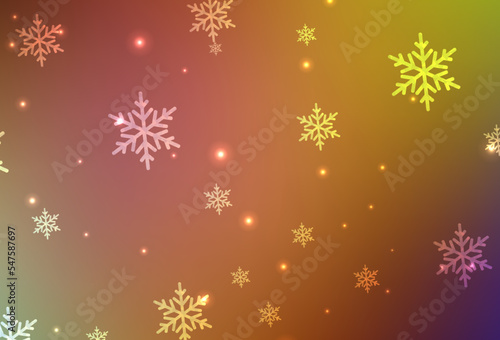 Light Multicolor vector layout in New Year style.