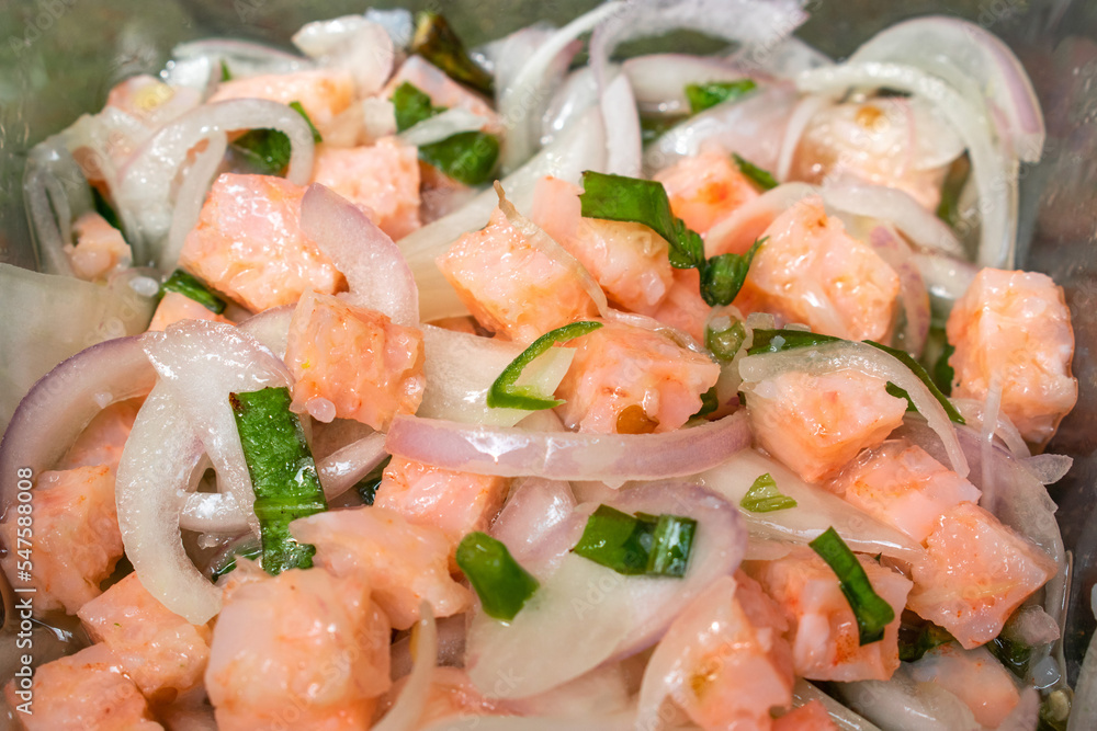 Burmese or Myanmar style pickled shrimp salad recipe. Burmese or Myanmar style pickled shrimp salad recipe.