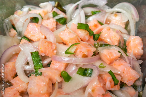 Burmese or Myanmar style pickled shrimp salad recipe.