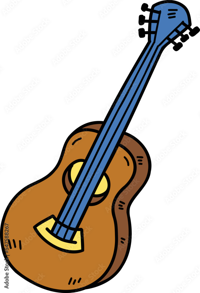Obraz premium Hand Drawn guitar illustration
