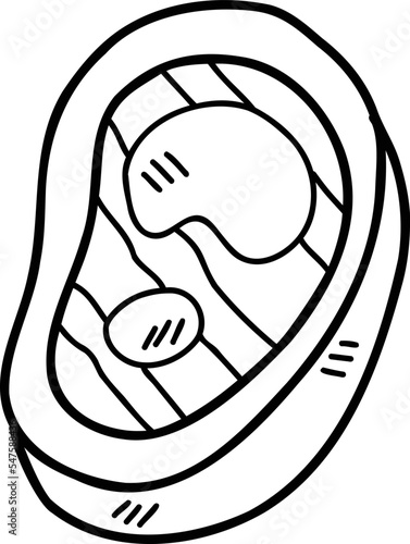 Hand Drawn steak illustration