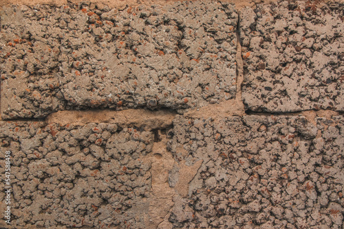 texture of an old cement block wall