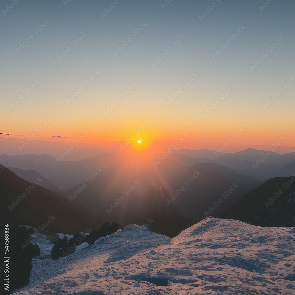 sunset in the mountains sunset in the mountains