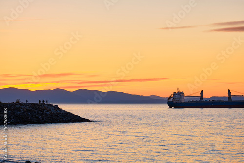 View of the Amur Bay at sunset. © rdv27