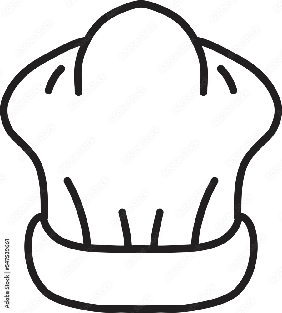 Hand Drawn chef hat illustration Hand Drawn chef hat illustration