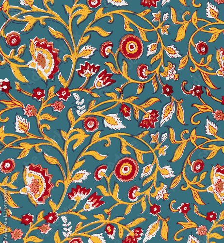 Ajrakh Pattern and block print Pattern and batik print Background digital printing textile pattern