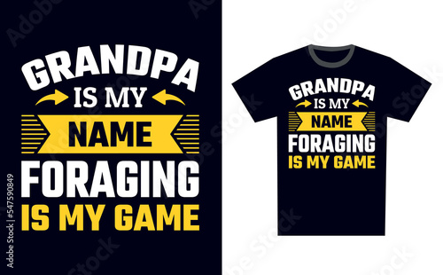 Foraging T Shirt Design Template Vector