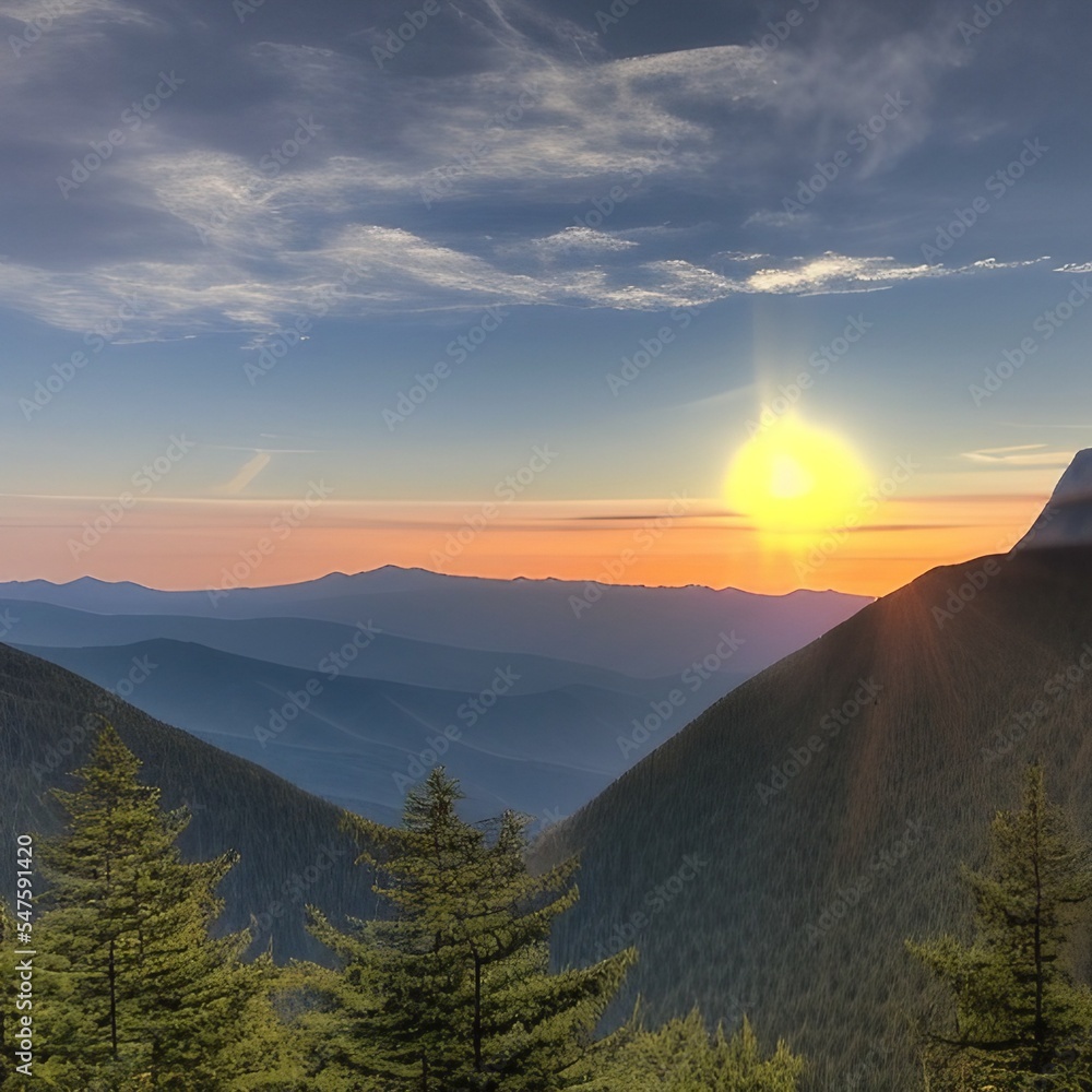 Obraz premium sunrise in the mountains