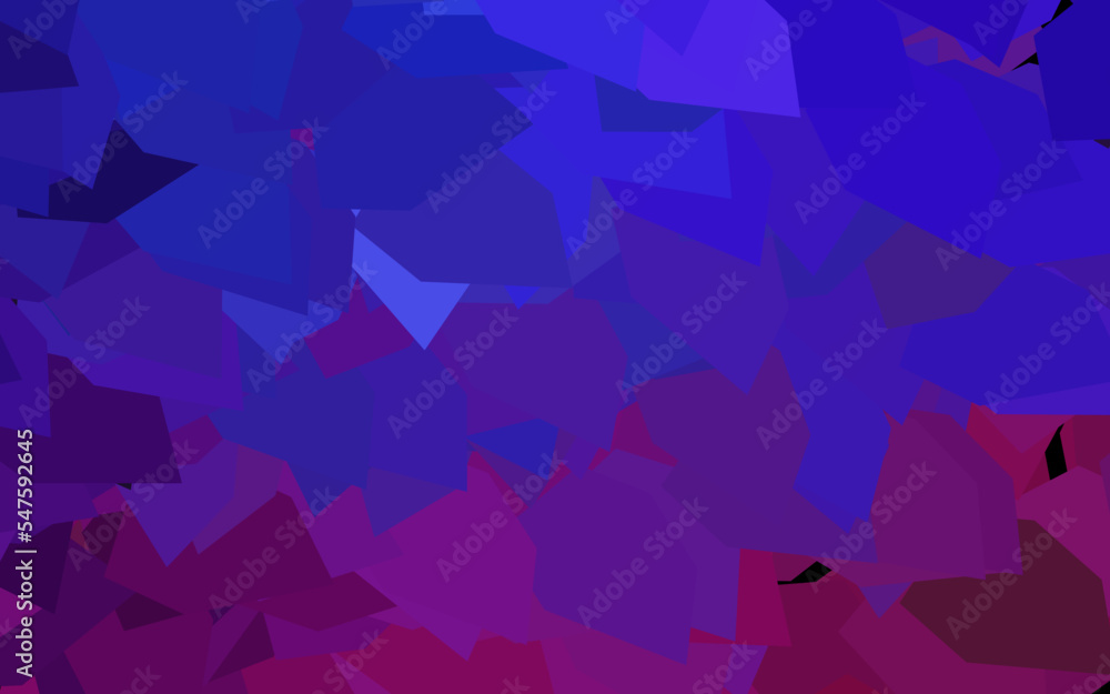 Obraz premium Dark Purple, Pink vector pattern with polygonal style.