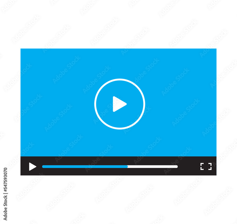 Video player vector background. Video Player. Video player vector background. Video Player.