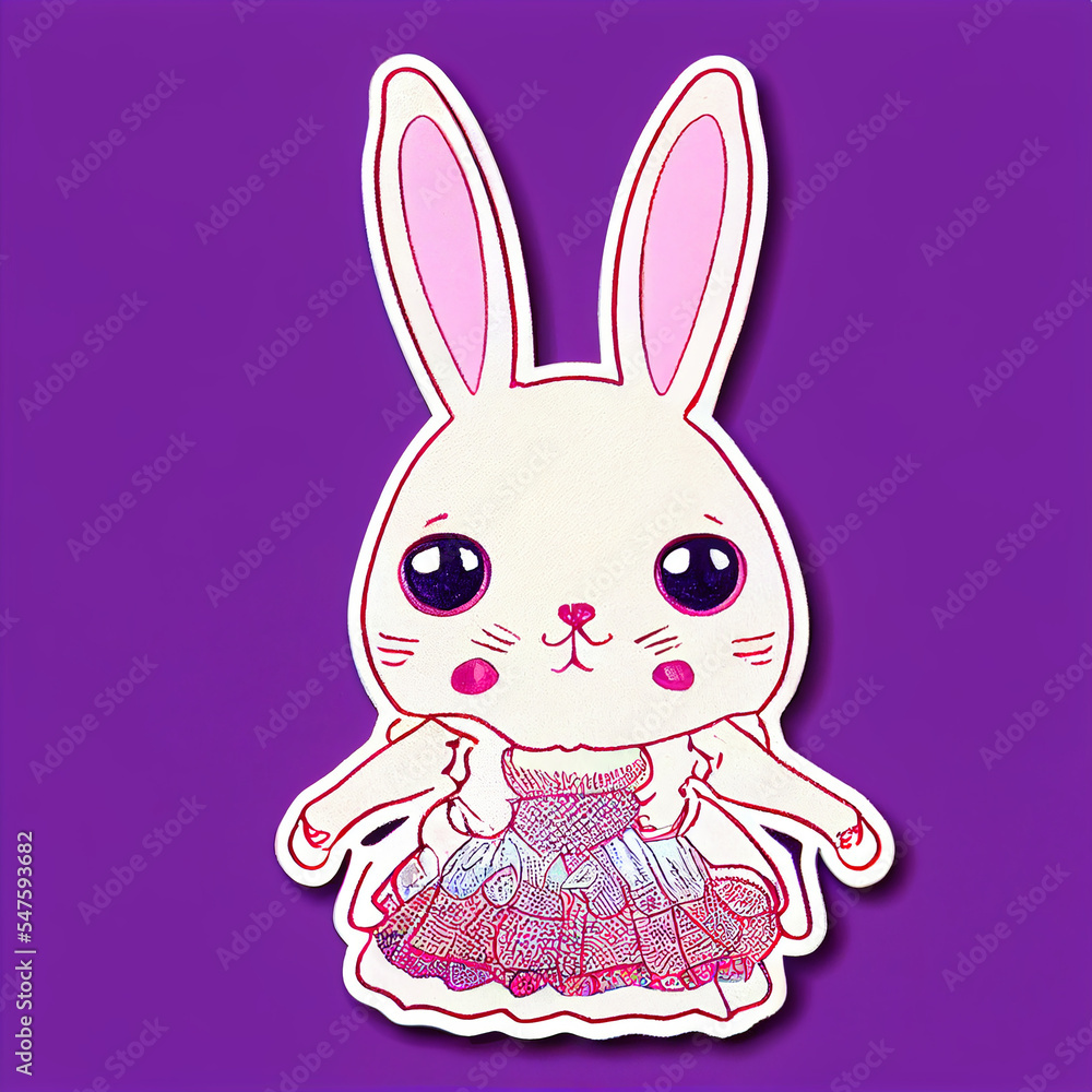 Obraz premium sticker, Rabbit bunny, design