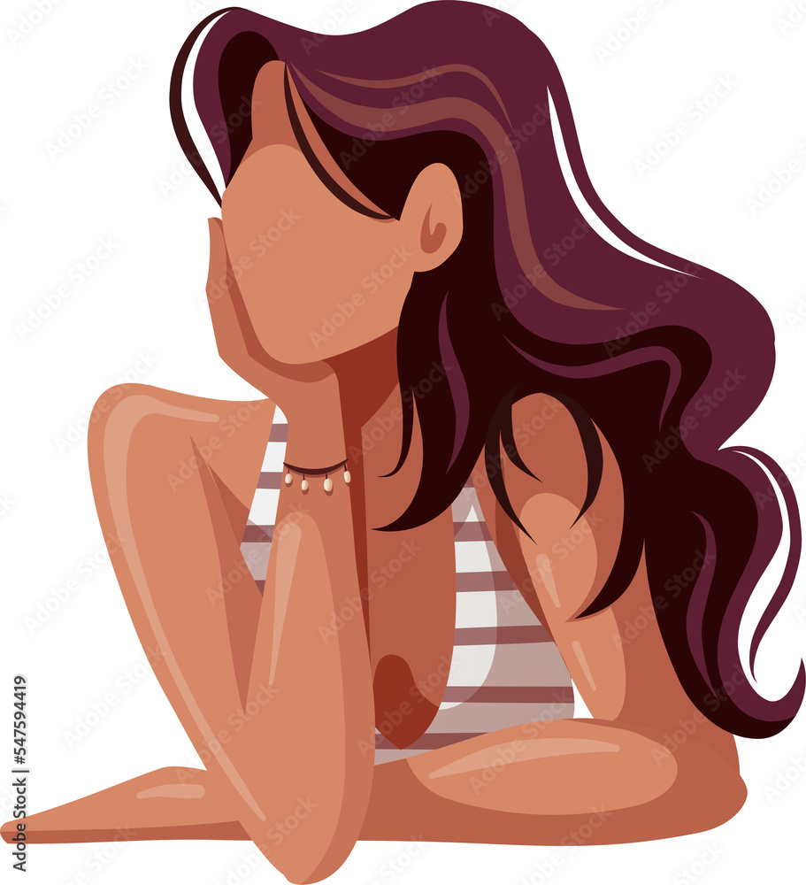 girl in a swimsuit illustration girl in a swimsuit illustration