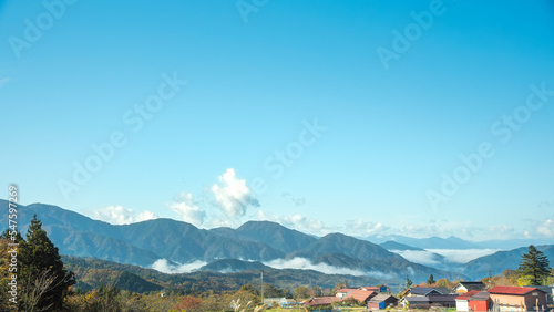 鳥取県・大山西から島根方面、南部町の朝霞風景  © Ken-Jiraud Jp