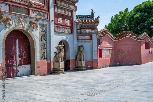 Fotografia Gate Archway of Kaifu Temple, Changsha, Hunan, China